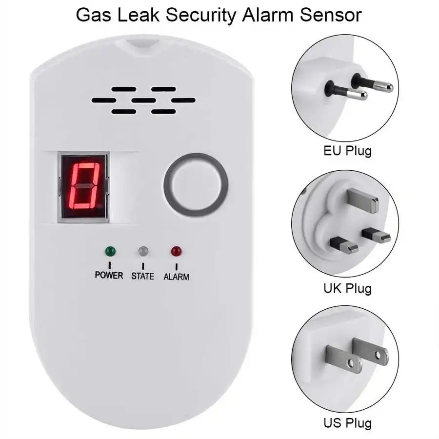 

Gas Alarm LCD LPG LNG Coal Natural Gas Security Alarm Sensor Warning Detector Alarm Home Security Safety