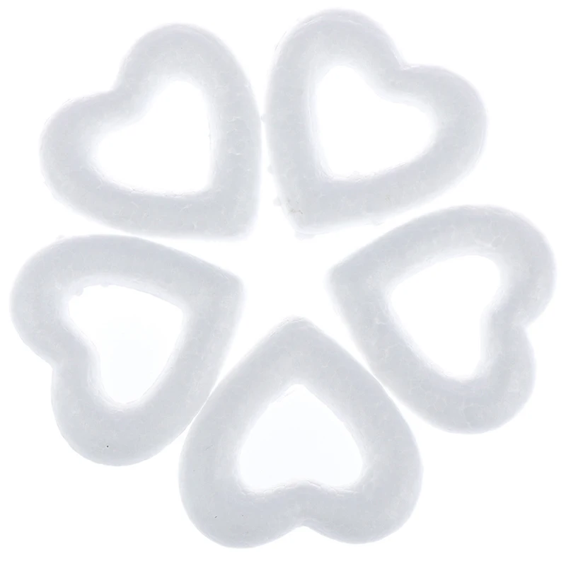 

5pcs/lot DIY Polystyrene Styrofoam Foam Ball White Craft Heart-shaped For Christmas Party Decoration Supplies Gifts