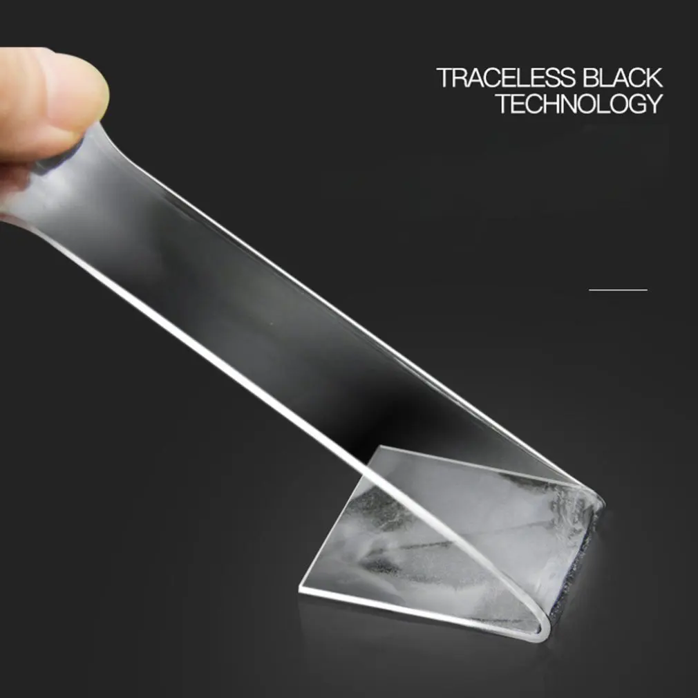 Многоразовая утолщенная волшебная лента без следов 3/5 м съемная прозрачная