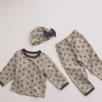 toddler kid baby boys girls autumn winter clothes set print long sleeve top and pant suit cotton soft sleepwear pajamas set