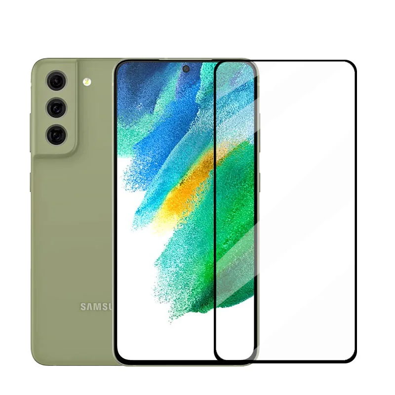 Protector de pantalla para Samsung Galaxy S21 FE, pel&iacute;cula de lente de vidrio templado para Samsung Galaxy S21 S20 FE, 2 uds.-1