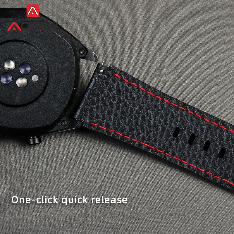 Ремешок из натуральной коровьей кожи 22 мм мужской спортивный сменный Браслет для