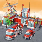 Строительные блоки для города, искусственная модель, совместимая конструкция, пожарный, человек, грузовик, развивающие блоки, игрушки для детей