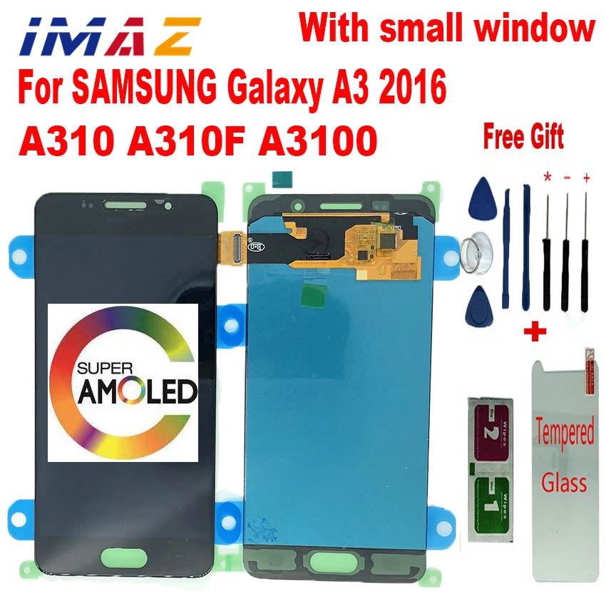 ЖК-дисплей IMAZ SUPER AMOLED 4,7 дюйма A310 для Samsung Galaxy A3 2016 a310 A3100 SM-A310F A310H, ЖК-дисплей с сенсорным экраном и дигитайзером в сборе