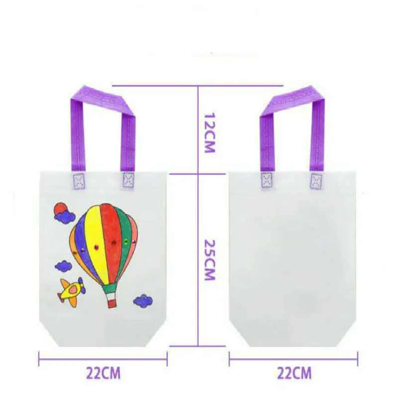 

10Pcs Antistress Puzzles Educational Toy for Children DIY Eco-friendly Graffiti Bag Kindergarten Hand Painting Materials