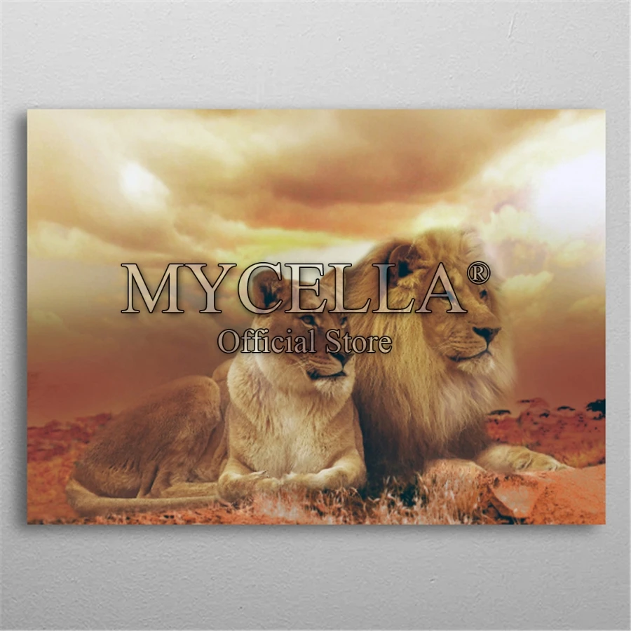 5D Diy алмазная живопись Львы Семья Алмазная Вышивка Полный алмазные мозаичные