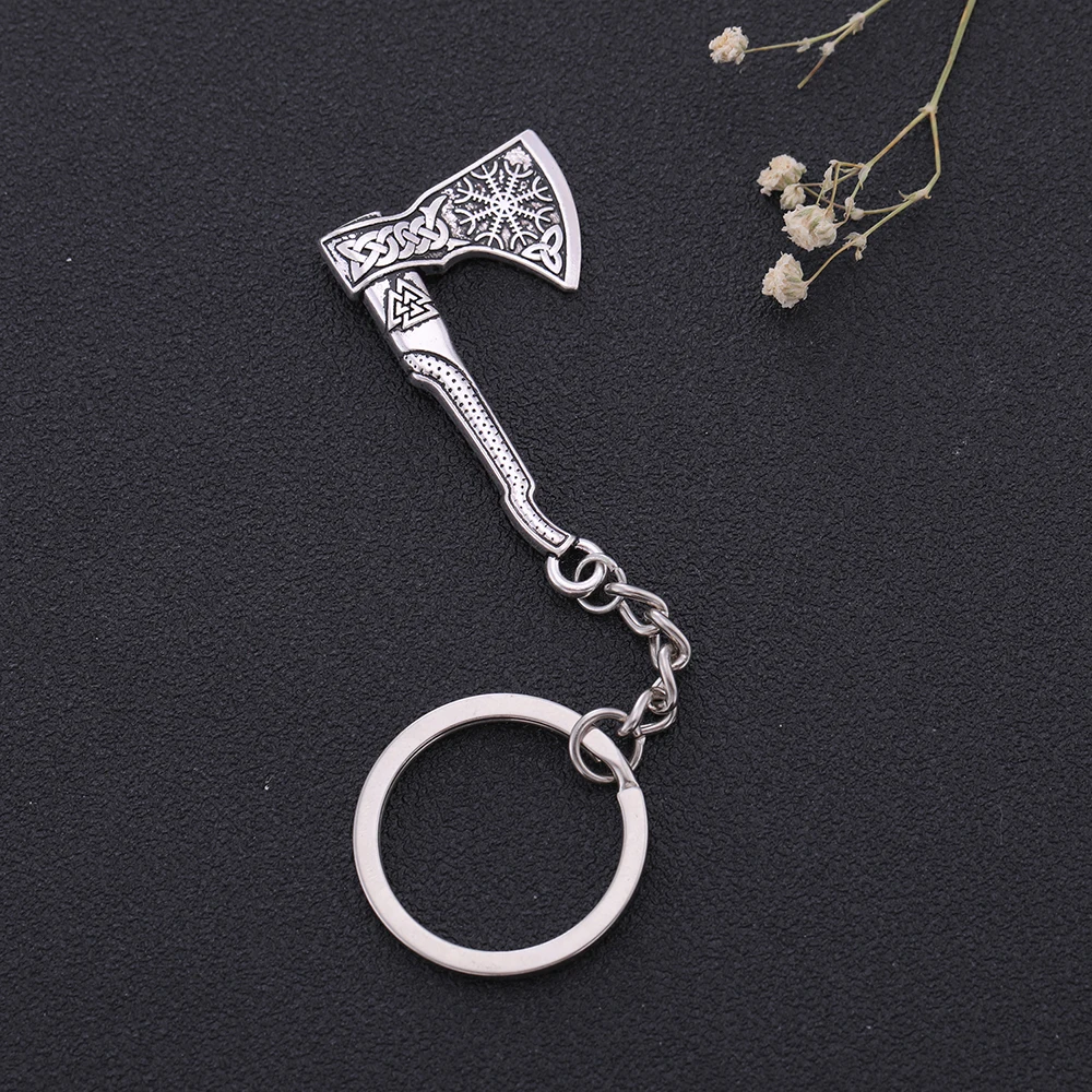Fishhook Брелок Топор викинга Valknut Old Magic Staves Vegvisir скандинавский викинговый брелок