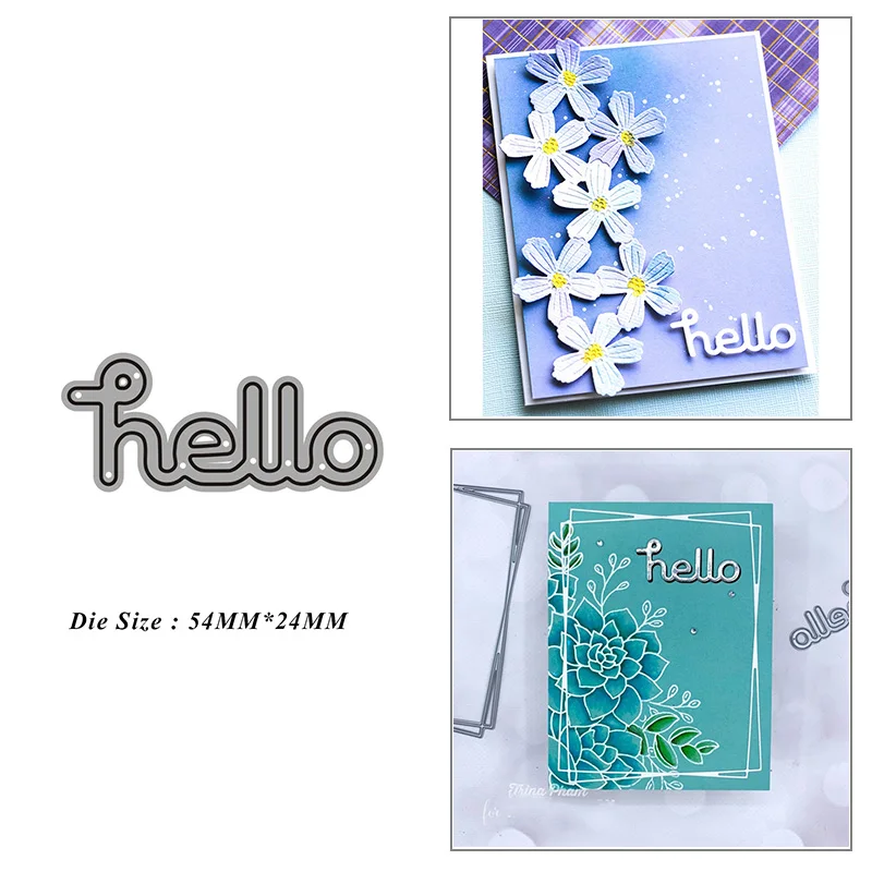 

Металлические штампы с надписью «Hello English Words» для «сделай сам», альбом для скрапбукинга, бумажные карточки, украшения, ремесла, тиснение, новые штампы 2021
