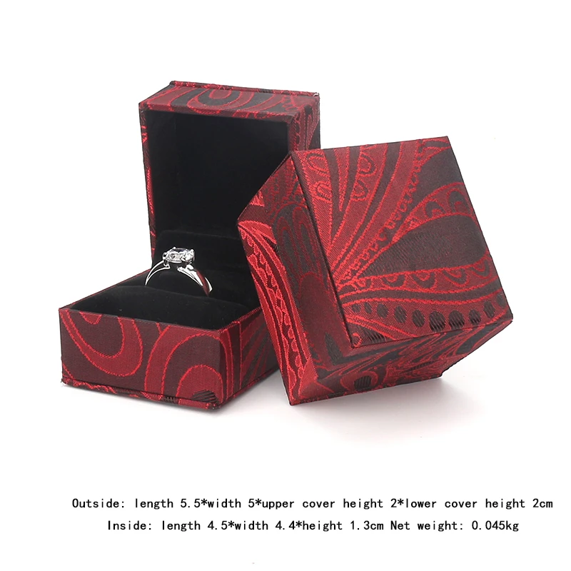 Новинка В стиле ретро Красной площади с золотыми шелковыми Brocadejewelry кольцо Box
