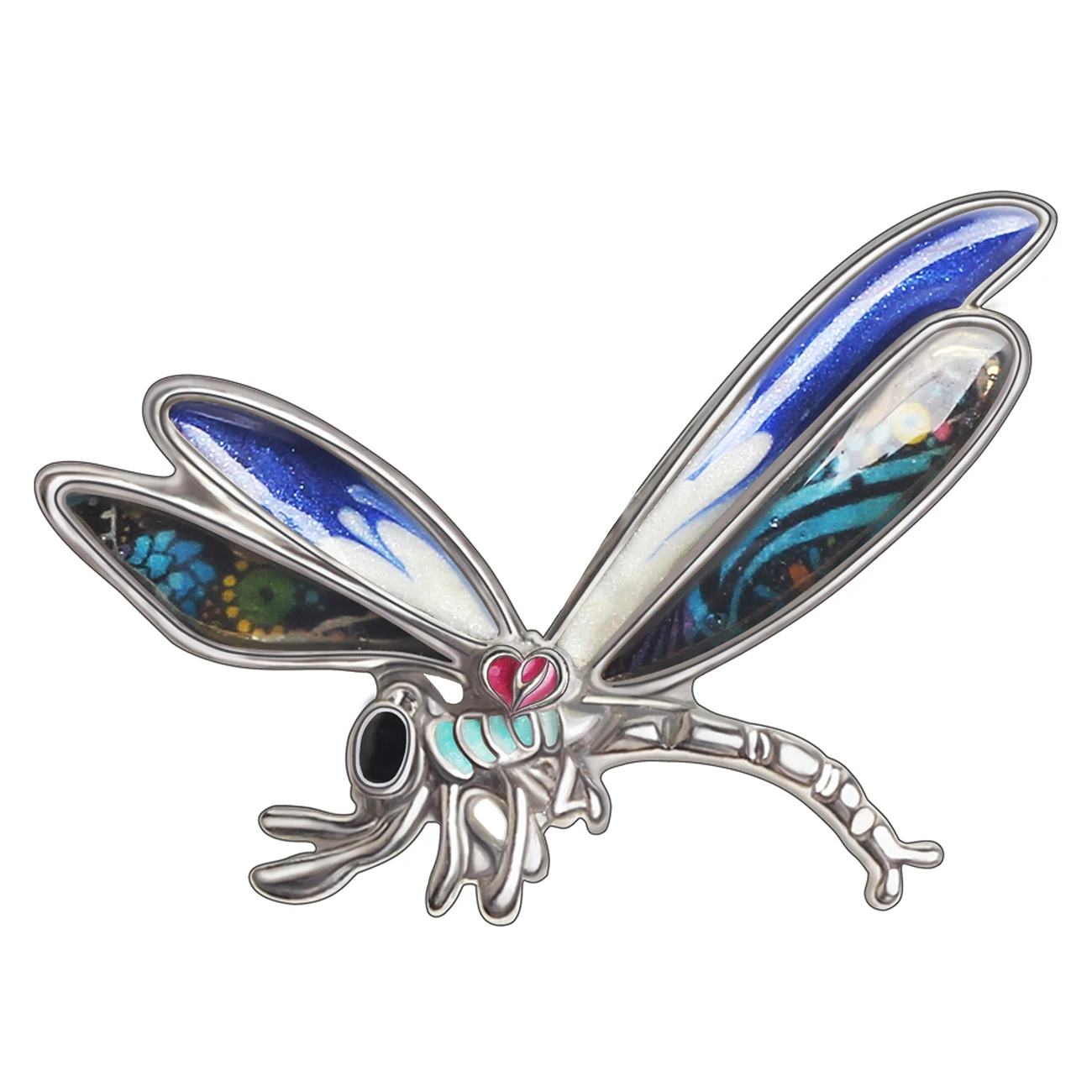 Брошь из металлического сплава с эмалью в виде большого насекомого | Украшения и