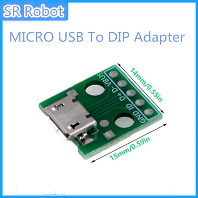 

10pcs MICRO USB To DIP Adapter 5pin Female Connector B Type Pcb Converter Pinboard 2.54 For Arduino DIY Teaching Project