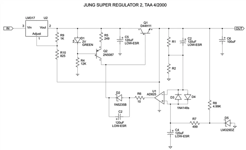 Jung супер регулятор двойного напряжения линейный блок питания голый PCB |