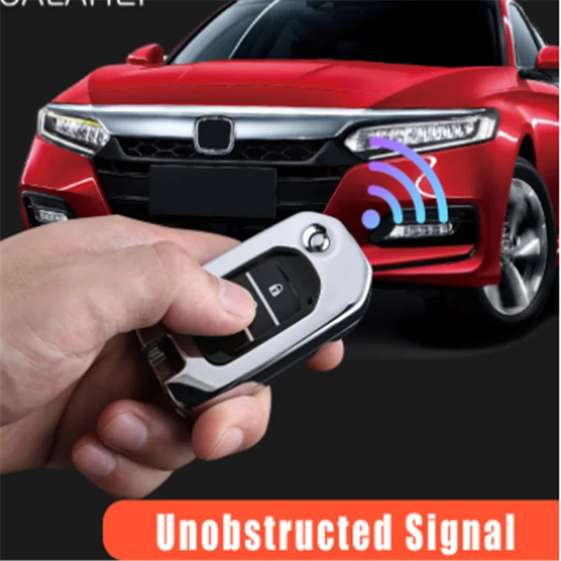 

Zinc Alloy + TPU Car Remote Key Case Cover For Honda CivIc HRV CRV XRV Crider Odyssey Pilot Accord Jade CR-V HR-V 2015-2018