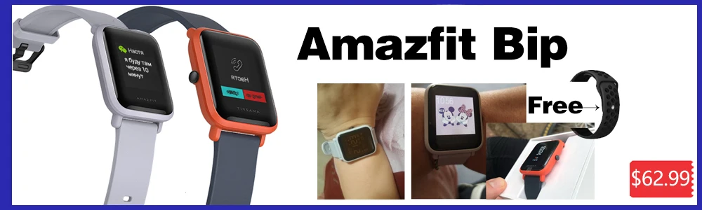 Xiaomi SmartWatch Amazfit Bip gps Huami 3ATM водонепроницаемые Смарт-часы Amazfit beep 45 дней в режиме ожидания спортивные PK GTR приложения