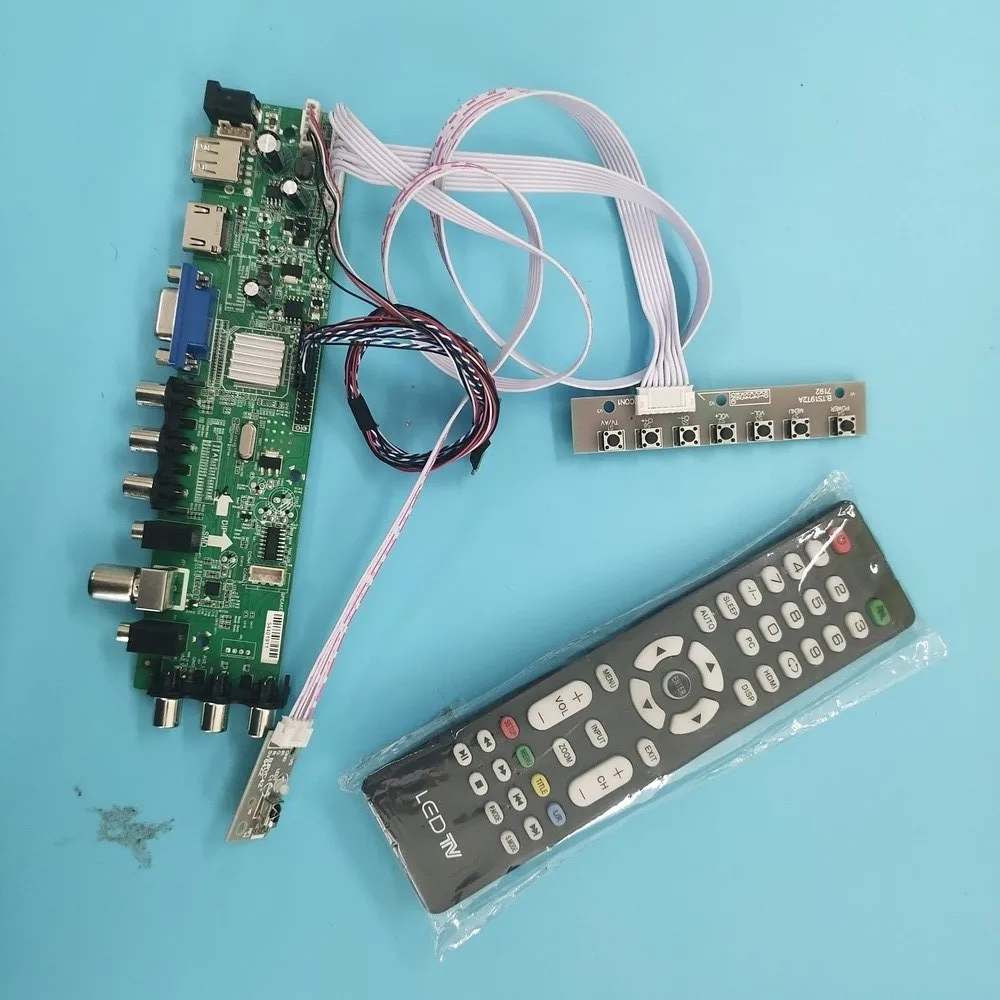 

Kit For B133XW03 V5/B133XW03 V3 40pin WLED controller board digital VGA LED HDMI DVB-T DVB-T2 1366X768 TV LVDS USB remote Signal