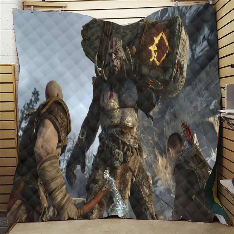 Домашнее покрывало с 3D принтом бога войны одеяло королевского размера Детские и