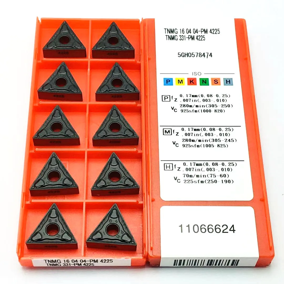 

Turning insert TNMG160404 PM 4225 carbide insert external turning tool CNC turning tool stainless steel metal turning tool
