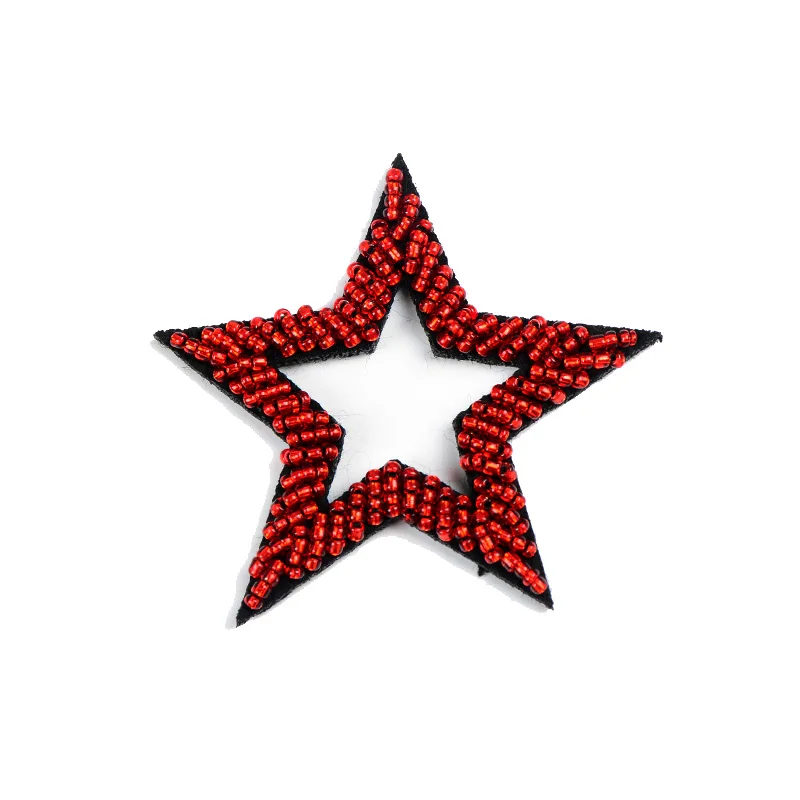 1 шт. маленькая красная звезда Стразы бусины нашивки для шитья одежды DIY модные