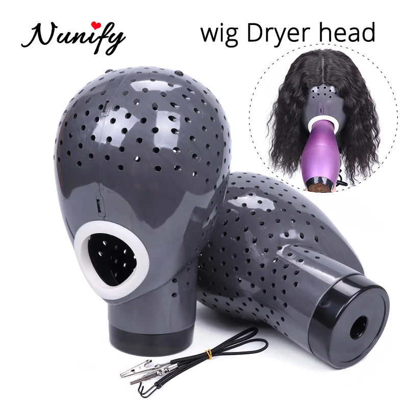 Nunify Fresh Wigs Head Drying Unit For Lace Wig Scalp Cap Net Hair Dryer Wig Stand To Dry Natural Hair Lace Front Wigs For Women