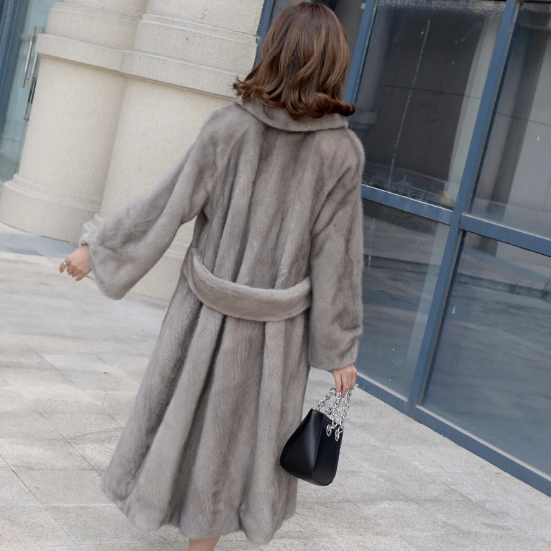 inverno новая полностью из норки шуба longa seque das mulheres Da Moda simples e generoso норковая шуба