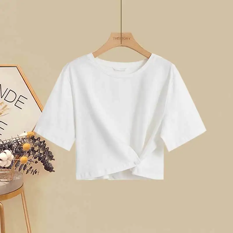 Женский костюм с футболкой и коротким рукавом Ковбойское тонкое платье разрезом