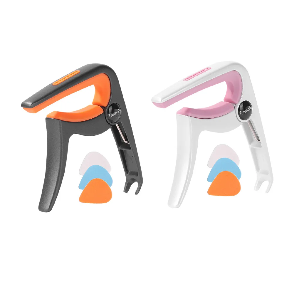 

Guitar Capo Tone Adjusting Tuner Clamp for Acoustic Classical Electric Guitar Parts with 3 Picks Ukulele Musical Instrument Acce