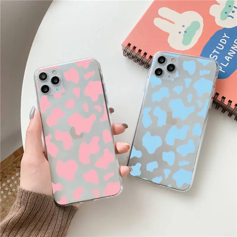 

Leopard Print Phone Case Transparent for Clear iPhone case 11 12 mini pro XS MAX 8 7 6 6S Plus X 5S SE 2020 XR