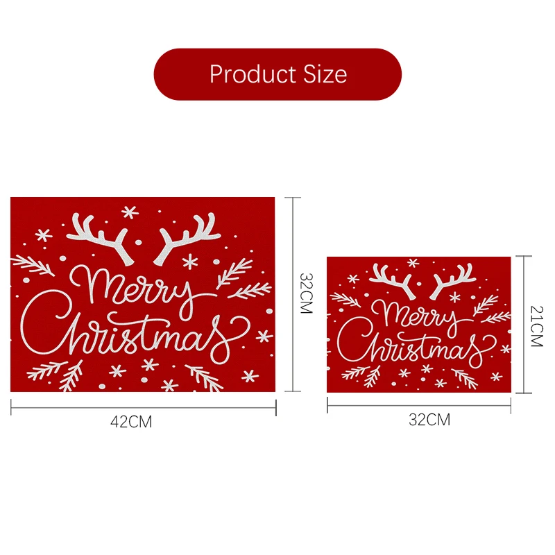 Fuwatacchi Рождественский Декор столовые салфетки льняные Нескользящие коврики