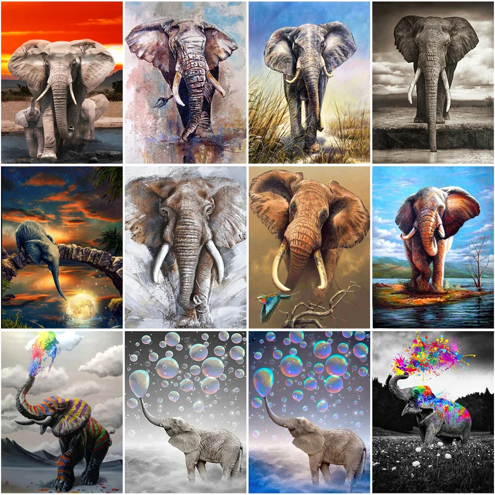 

Creative Painting Diamond Mosaic Animal Personalized Gift Elephant Home Decor Diy Puzzles Cross Stitch Needle Arts Craft Crafts
