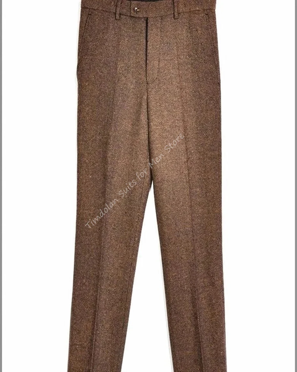 Pantalones de espiga para hombre, ropa de boda hecha a medida, solo un pantalón, negro/gris/marrón/azul, Invierno (0)