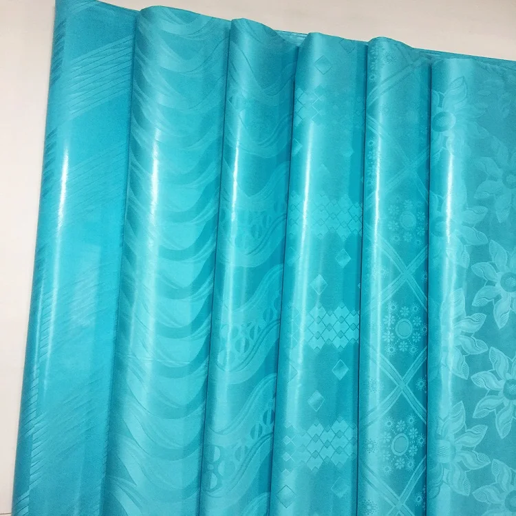 Light Turquoise Новое поступление африканская ткань Orginial Базен Riche Getzner качество Австрия хлопок Материал жаккард морская парча Feitex Текстиль - Цвет: Light Turquoise