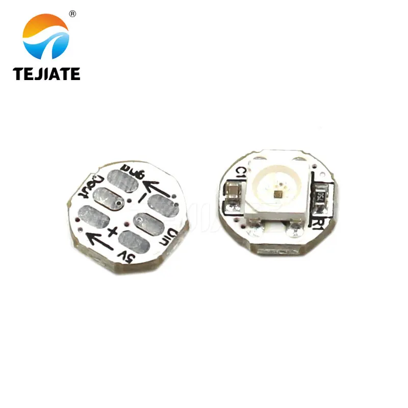 1 шт. WS2812B 5050 RGB светодиодный Встроенный Цвет Функция диск 1/4/16Bit волшебный