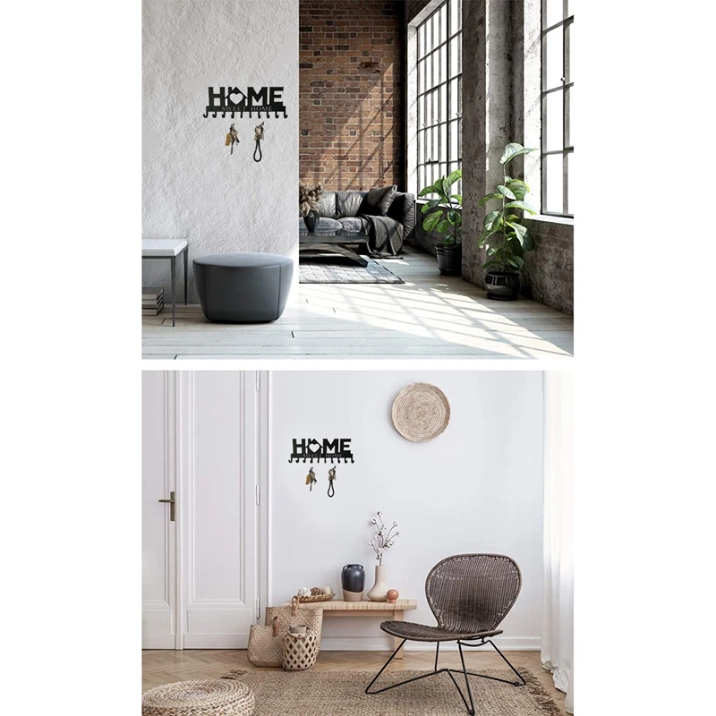 

Key Holder for Wall Mount Sweet Home (10-Hook Rack) Decor,Metal Hanger for Front Door,Kitchen,Storehouse,Vehicle Keys