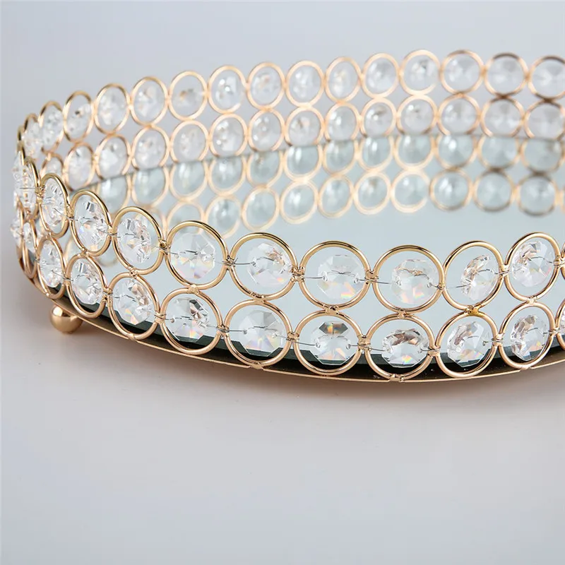 Стразы Хрустальный держатель для десерта косметическая тарелка хранения