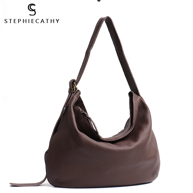 Женская сумка хобо из воловьей кожи в винтажном стиле|Сумки с ручками| |