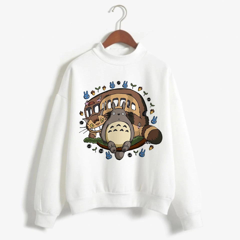 Totoro Studio Ghibli Kawaii Harajuku Толстовка для женщин Ullzang Красивый Веселый мультяшный Аниме толстовки 90s Графический Hoody женский - Цвет: 3