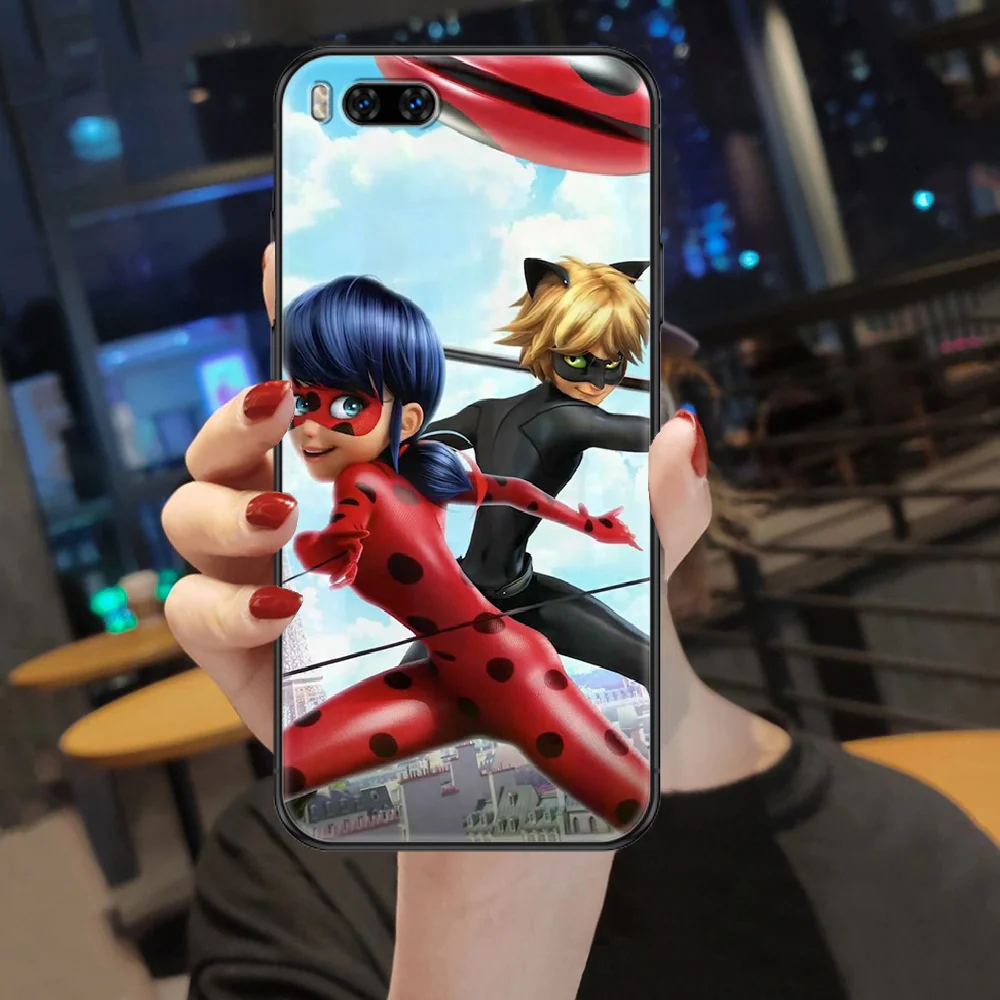 

Red Ladys-bugs Girl Phone case For Xiaomi Mi Max Note 3 A2 A3 8 9 9T 10 Lite Pro Ultra black 3D prime soft cell cover trend