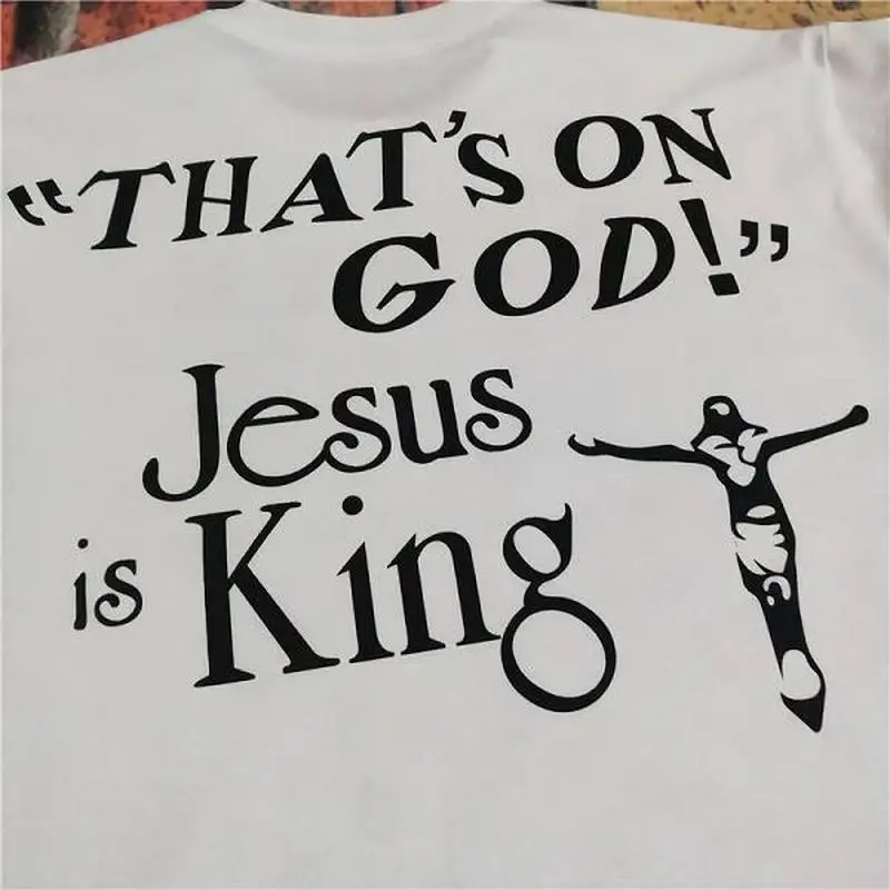 Новинка 19ss Футболка с принтом воскресенье закрытого Иисуса короля 3D цифровая