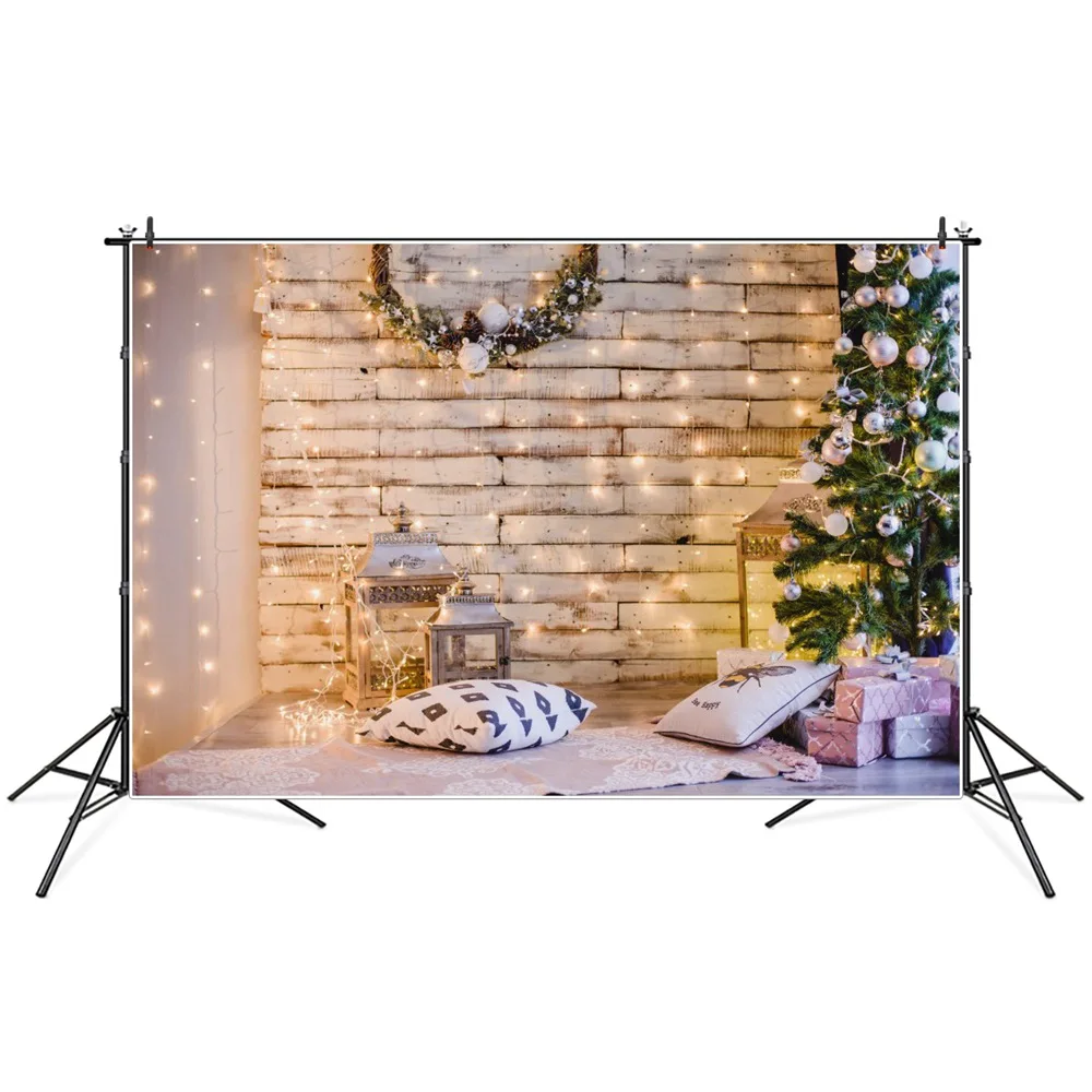 

Christmas Tree Fireplace Decors Scene Photography Backgrounds Baby Photozone Photocall Photographic Backdrops For Photo Studio