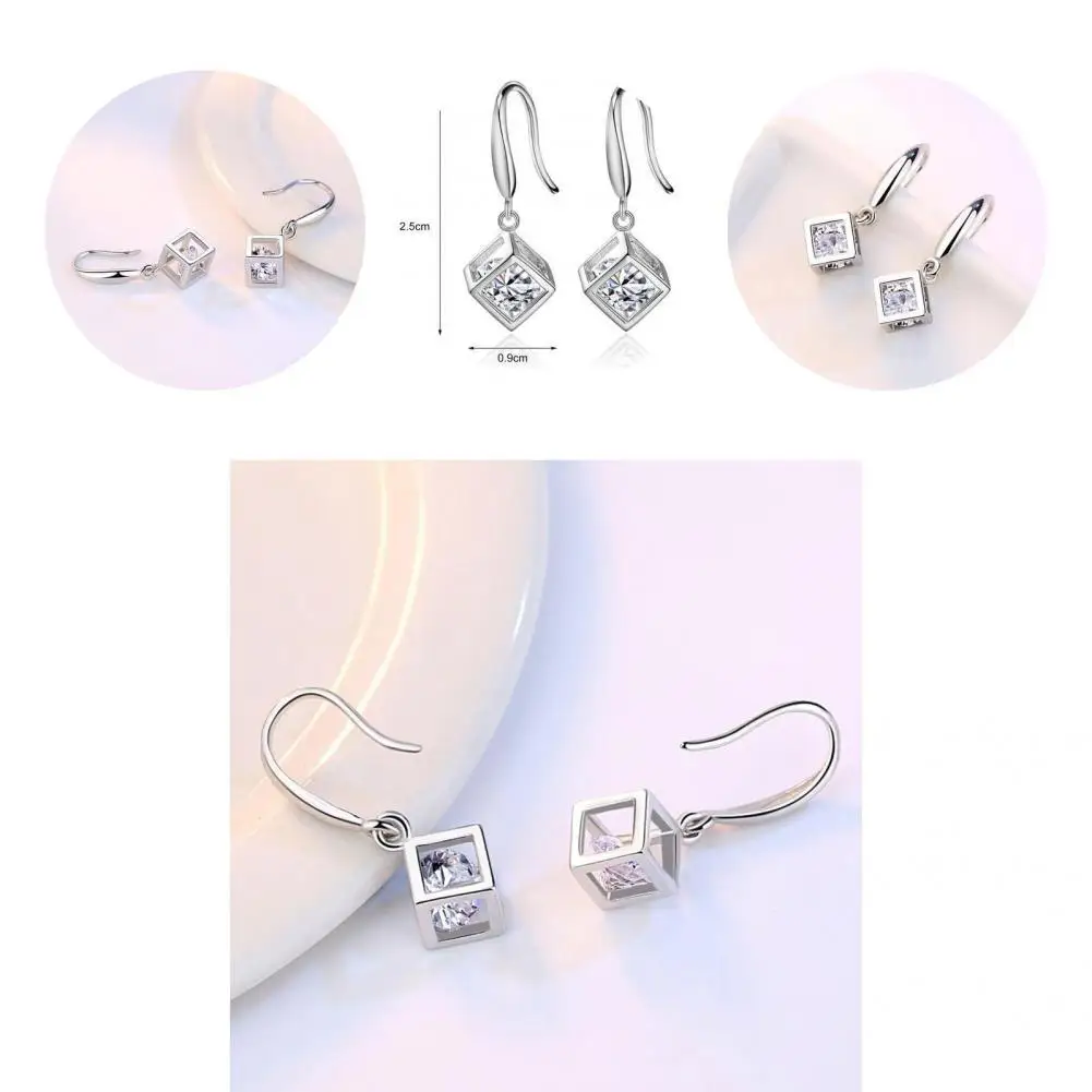 

Simple Earrings Shiny Ladies Elegant Long Lasting Hook Earrings Drop Earrings Dangle Earrings 1 Pair
