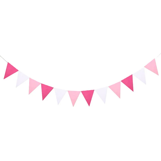

4M 12 Flags 8M 18 Flags Pink Yellow Orange Blue Black Flags Easter Pennant Children's Theme Party Flags Decoration Supplies