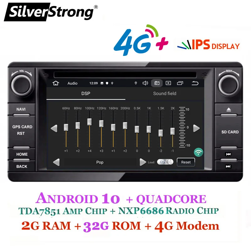 SilverStrong Android 10 2Din автомобильное радио DVD GPS для MITSUBISHI OUTLANDER 2017 2014 2015 2016 PAJERO ASX 4G