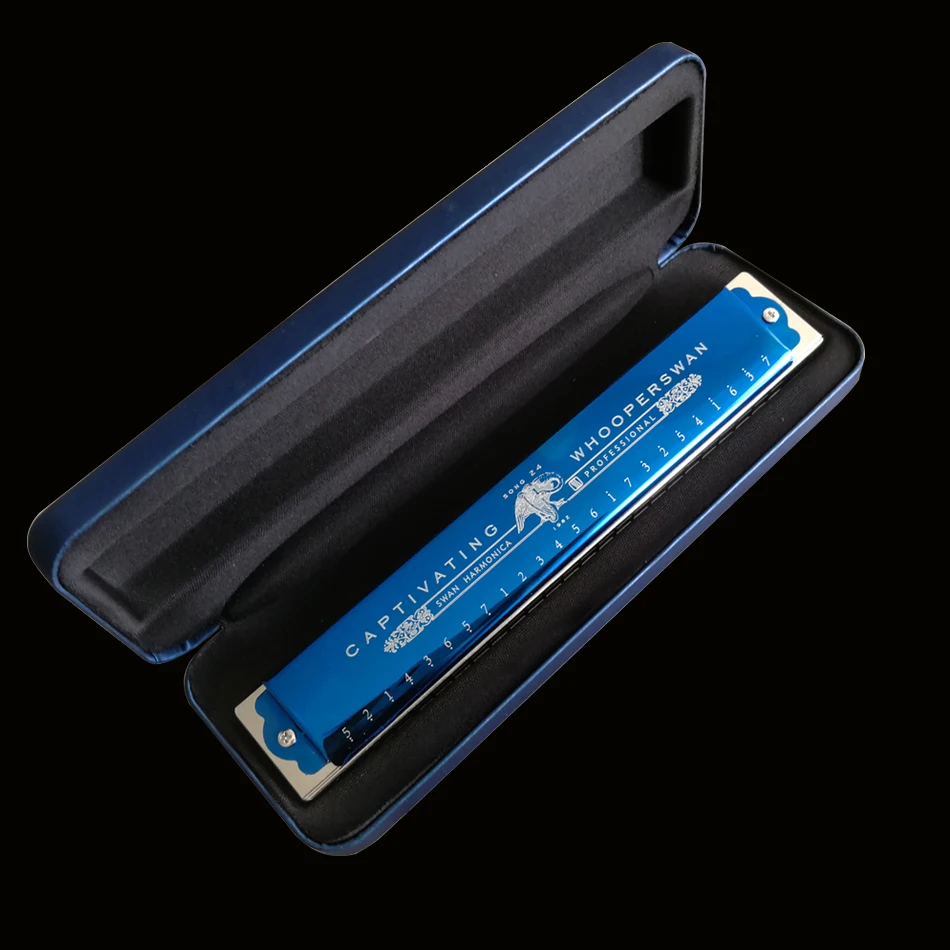 Swan 24 Отверстия октавы настроенный гармоника металлические Ключ C с чехол