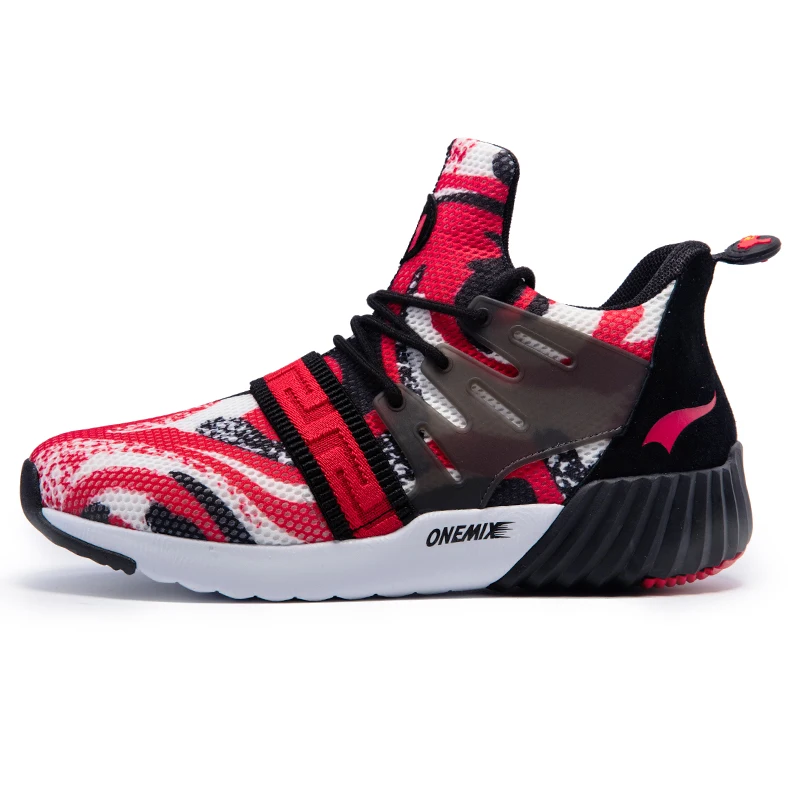 Мужские беговые ботинки ONEMIX с подушкой легкие удобные спортивные увеличивающая