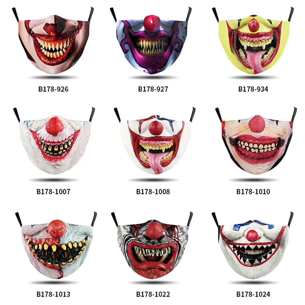 Хэллоуин ужас Джокер рот маски страшные костюмированного представления защита