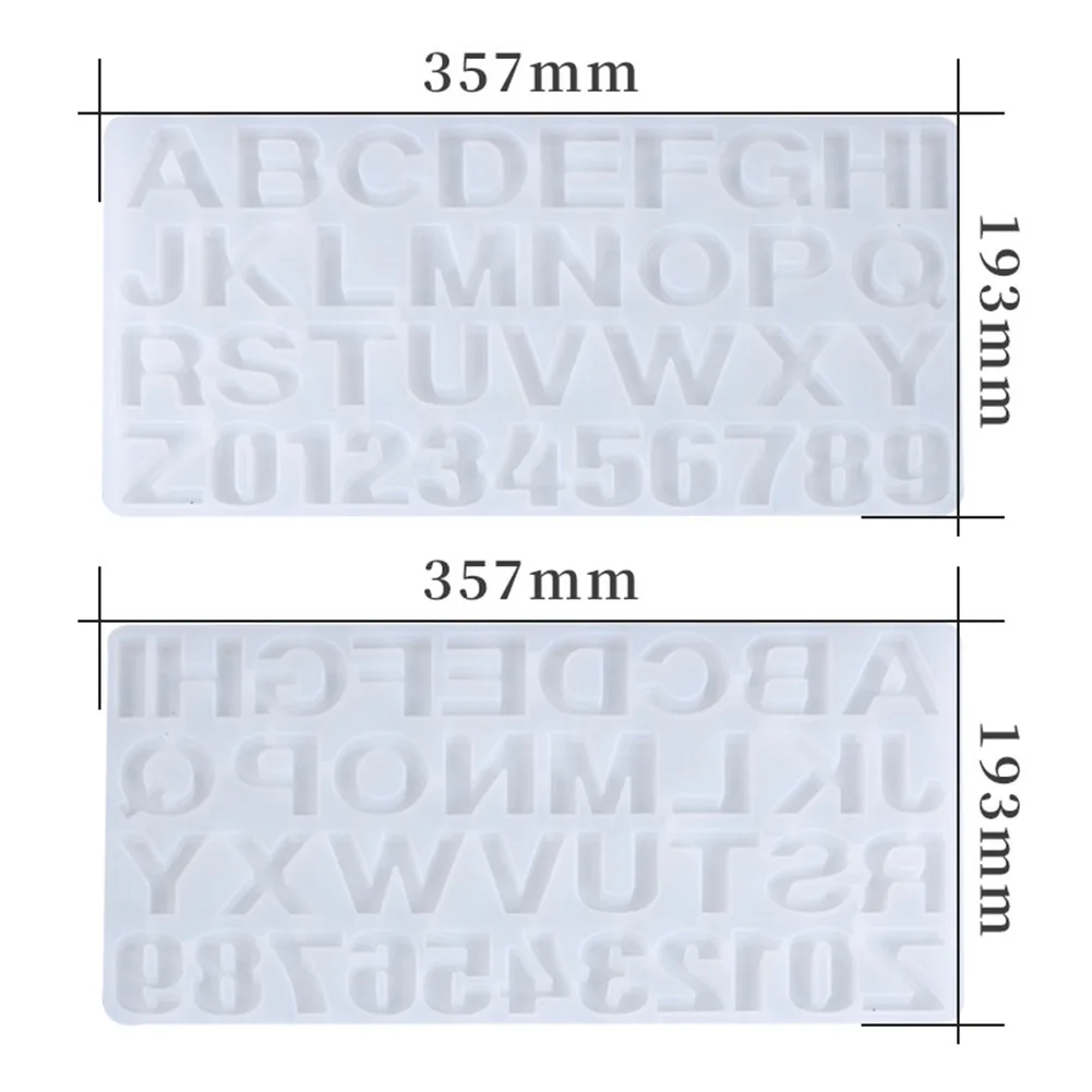 

DIY Crystal Epoxy Numbers English Letters Molds Craft Digital Alphabet Mixed Style Silicone Casting Jewelry Making Accessories