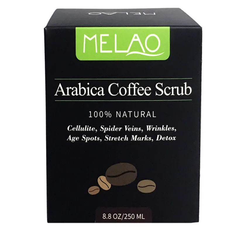 

MELAO Body Scrub Arabica Coffee Scrub Natural Coconut Oil Exfoliating Whitening Moisture Reduce Cellulite Skin Care 250ml F