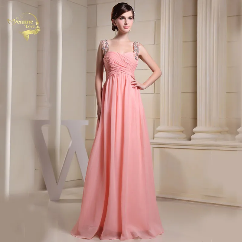 Женское длинное вечернее платье шифоновое модель T1U87 2020 | Свадьбы и торжества