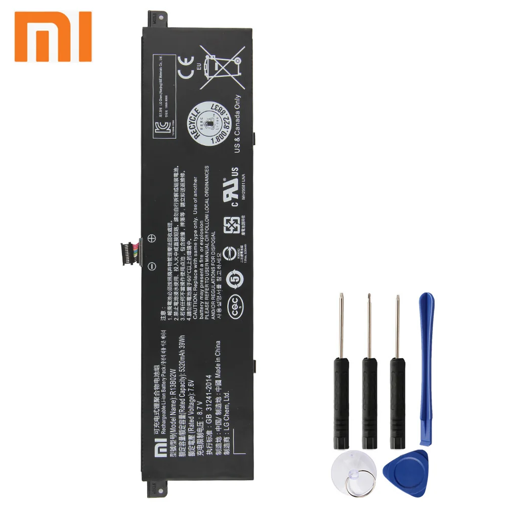 Xiaomi-Bater&iacute;a de tel&eacute;fono Original, herramienta para Xiaomi Mi Notebook Air 13, 13,3 ", 161301-01, 5320mAh-3