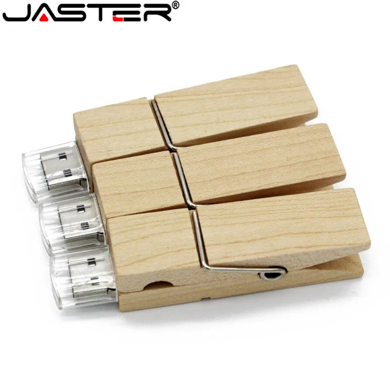 USB-флеш-накопитель JASTER с деревянным зажимом 4-128 ГБ | Компьютеры и офис